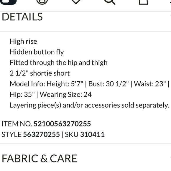 Levis 501 Original Two Toned Denim Hidden Button Front Stretch Jean Shorts 32 - Picture 8 of 10